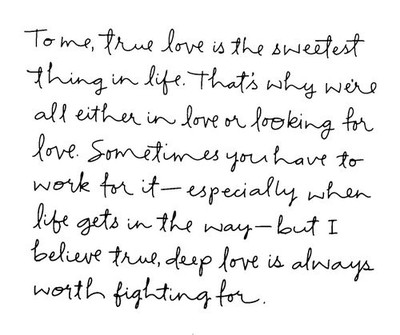 True Love is worth fighting for? 